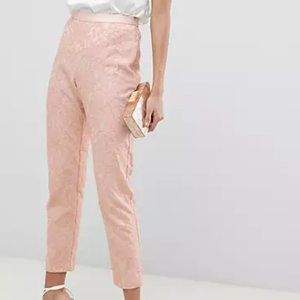 ASOS Tailored Lace Suit Pants Pink 0 NWT